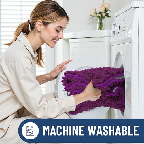 Smiry Bathroom Rugs 36X24, Extra Soft Rubber Backing Chenille Bath Mats - Image 6
