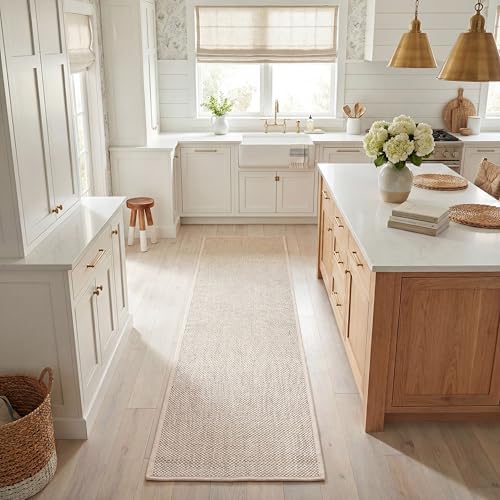 SAFAVIEH Natural Fiber Runner Rug 2'6"x6' Textured, Marble & Beige NF143C by Unknown