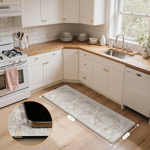 GENIMO Anti Fatigue Kitchen Mats for Floor 23"X71", Runner Rug,BeigeTan - Image 2