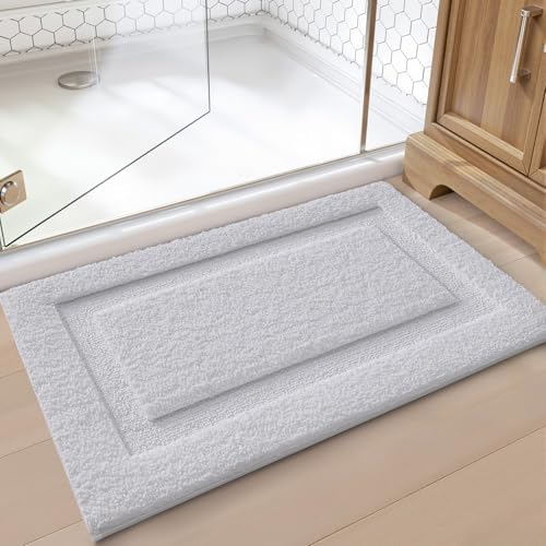LUMI Ultra Soft Bathroom Rugs Absorbent, Non Slip Bath Mat 24x36, White - Image 5