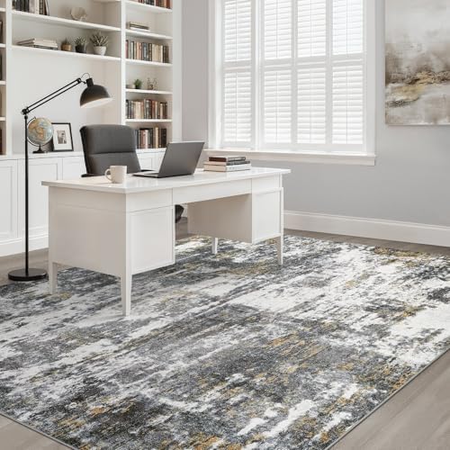 LOONGRUG 6x9 Area Rug Washable Neutral Moder Living Roomn Rug Black White - Image 7