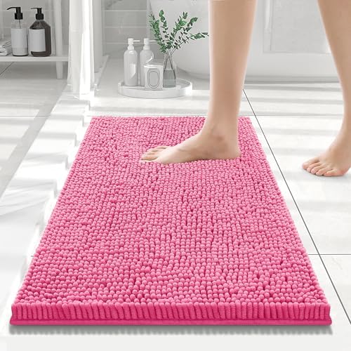 Smiry Bathroom Rugs 24X16, Luxury Chenille Extra Soft Absorbent Bath Mat by Smiry
