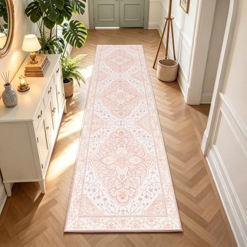 YARNSCAPE 2'6" x 8' Machine Washable Runner Rug, Non-Slip Low-Pile Carpet by YARNSCAPE