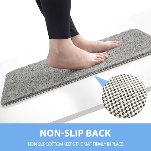 Hargiis Non-Slip Bathtub Mat, Anti Slip Shower Mat, Fast Drying Bathtub Mats, Foot Scrubber Mat, Anti Slip Mat for Tub, Floor, Bathroom, Kitchen, Home, Hotel (Grey 40"×28") - Image 3