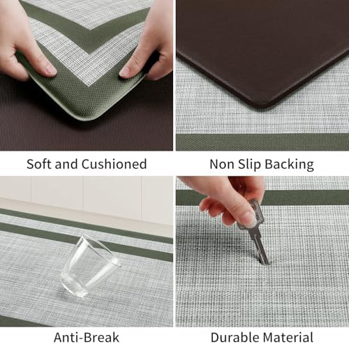 Mattitude Kitchen Mats Set of 2,Cushioned Anti-Fatigue Non-Skid Rug Sets - Image 4
