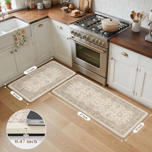 KIMODE Anti Fatigue Mats for Kitchen Floor Comfort Cushioned Rugs Sets of 2 - Image 3