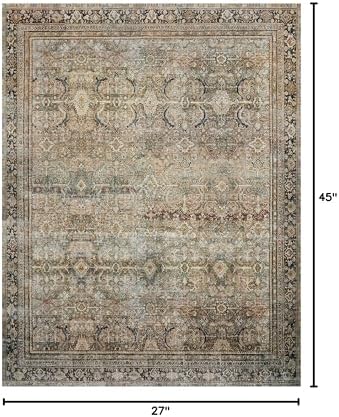 Loloi Layla Olive/Charcoal 2'-3" x 3'-9" Accent Rug - Image 2