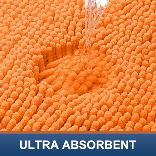 Smiry Bathroom Rugs 30X20, Luxury Chenille Extra Soft Absorbent Bath Mat - Image 4