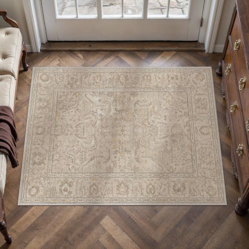 HUGEAR Entryway Rugs 2x3 Washable Rug Brown - Image 2