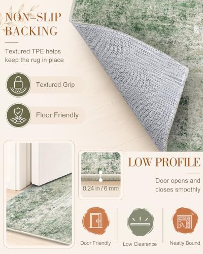 OLANLY 2'6"x12' Washable Runner Rug, Non Slip Carpet for Hallway Kitchen - Image 7
