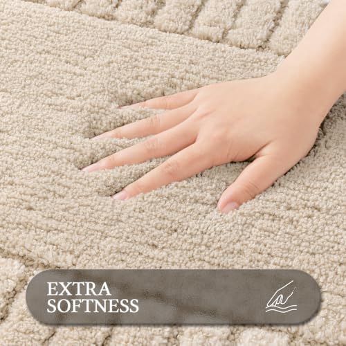 Pauwer Bathroom Rugs Sets 2 Piece, Non Slip Plush Bath Mats, Dark Grey - Image 3