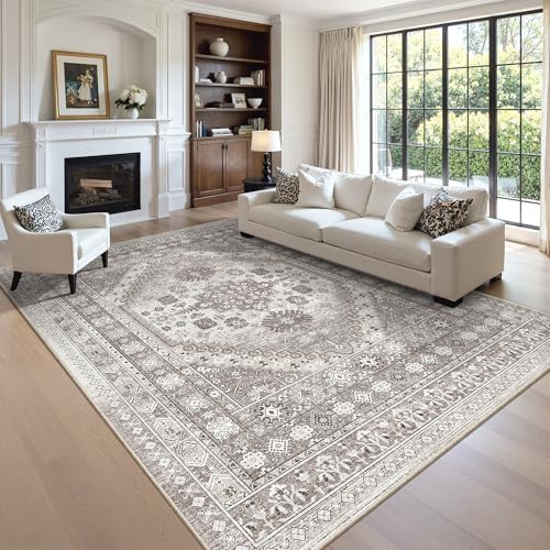 zesthome 8x12 Area Rugs for Living Room,Large Washable Rug,Brown - Image 4