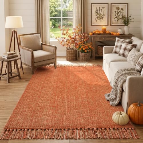 Collive 4' x 6' Living Room Area Rug, Fall Modern Comfy Bedroom Rugs by Collive