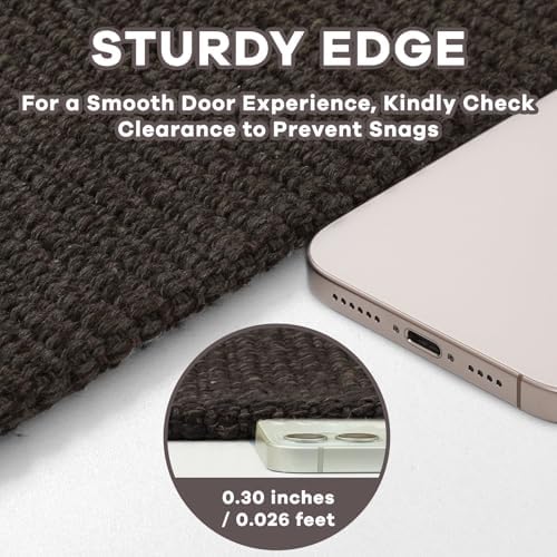 EARTHALL Washable Runner Rug, Non Slip Hall Runner, 3x10 Ft, Taupe/Coffee - Image 2
