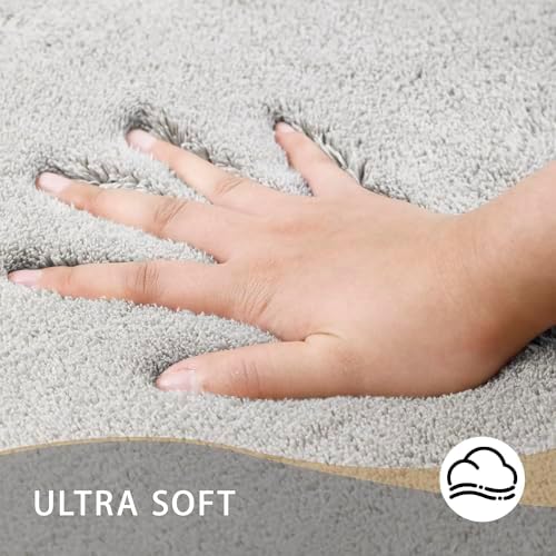 MINIDEAR Bathroom Rugs 60x24 Tan - Thick Memory Foam Bath Mat, Ultra Soft & Plush Fluffy, Non-Slip, Quick Dry, Absorbent Washable Floor Microfiber Mat for Tub, Home Decor Accessories - Image 3
