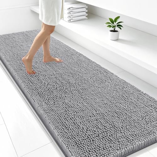 Smiry Bathroom Rugs 47X24, Luxury Chenille Extra Soft Absorbent Bath Mat by Smiry