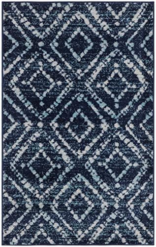 SAFAVIEH Adirondack Area Rug 4'x6', Boho Navy & Ivory ADR131N - Image 4