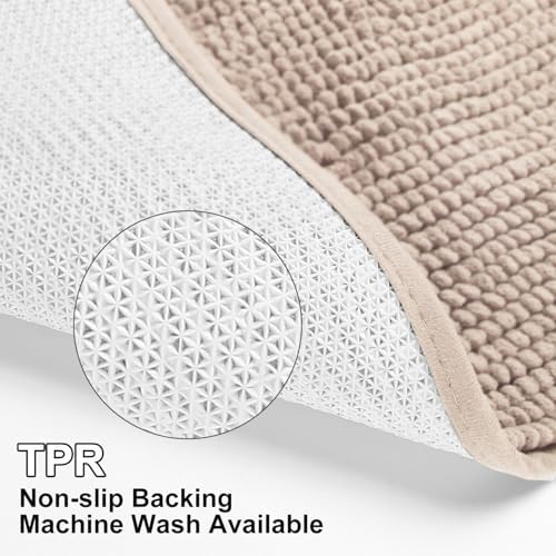Urvoix Bathroom Rugs Sets 3 Piece, Non-Slip Chenille Bath Rug Set - Image 5