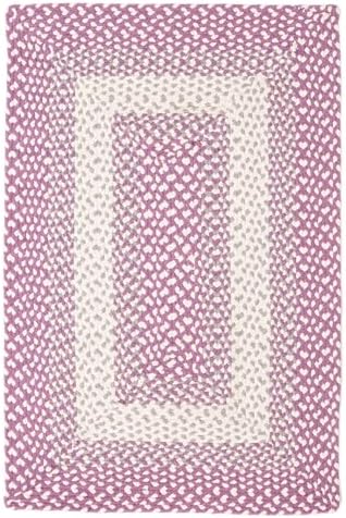 Super Area Rugs 5X8ft Farmhouse Braided Rug - Natural Soft Cotton Carpet for Living Room - Primitive Country Woven Rug - Purple/Gray/Ivory - Image 6