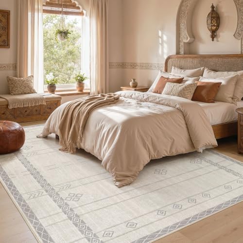 cotiled Boho 5x7 Area Rugs for Living Room: Soft Moroccan Washable Rug - Image 6