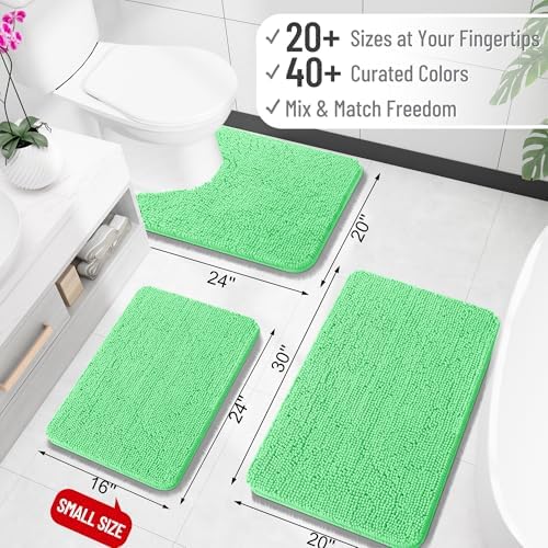 OLANLY Bathroom Runner Rugs 70x24, Extra Soft Absorbent Chenille Bath Rugs - Image 2