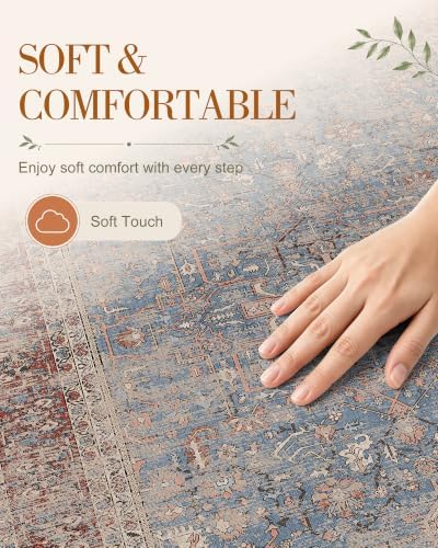 OLANLY 5x7 Washable Area Rug, Soft Non Slip Carpet for Bedroom Living Room - Image 4