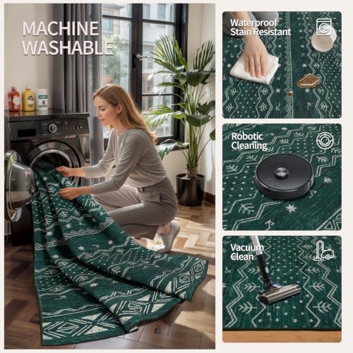 SERISSA 4x6 Washable Non-Slip Boho Area Rugs for Living Room - Image 3