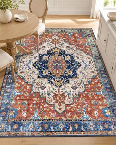 OLANLY 3x5 Washable Accent Rug, Soft Non Slip Carpet for Entryway Bedside by OLANLY