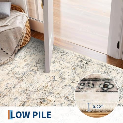 GarveeHome Washable Rug Runner 2x6 Vintage Runners for Hallways Beige - Image 6