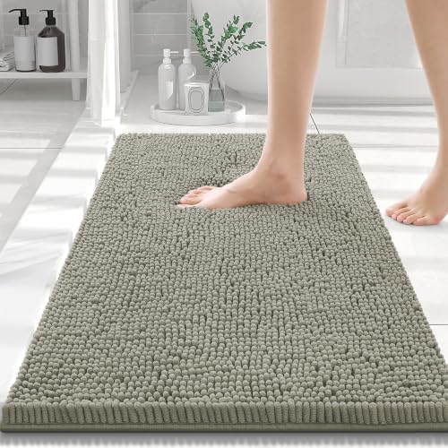 Smiry Bathroom Rugs 24X16, Luxury Chenille Extra Soft Absorbent Bath Mat by Smiry