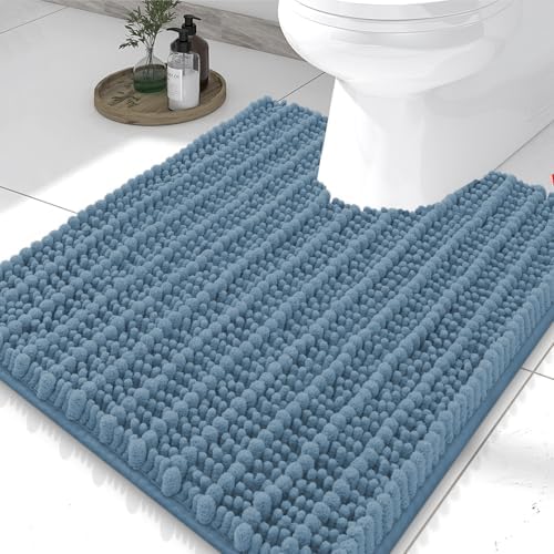 Smiry Bathroom Toilet Rugs U Shaped 24X20, Chenille Bath mats for Toilet by Smiry