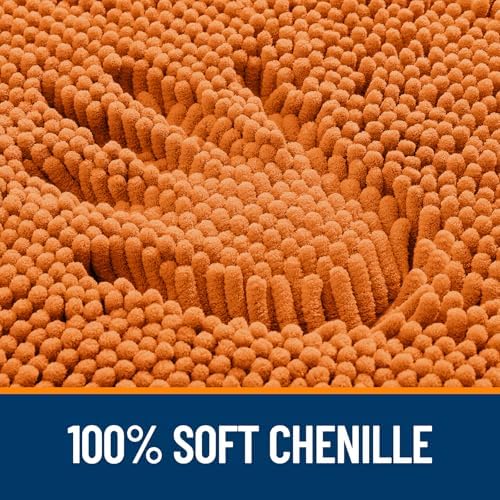 OLANLY Chenille Bathroom Rugs Sets 3 Piece, 30"x20"+24"x16"+24"x20", Clay - Image 2