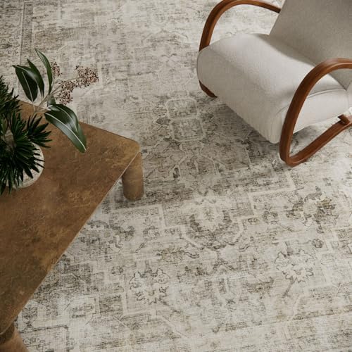 Washable Area Rugs for Living Room: 5x7 Bedroom Area Rugs Boho Vintage Rugs Stain Resistant Non Slip Low Pile Soft Lightweight Carpet for Kitchen Dining Room Farmhouse Nursery Kids Room Home Office - Image 4