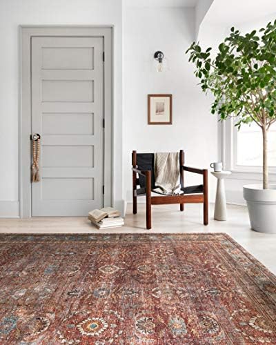 Loloi Layla Brick/Blue 18" x 18" Sample Rug - Image 3