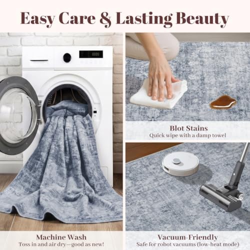 Homemate Washable Rug 10x14 Area Rugs - Vintage Rugs for Living Room - Image 4