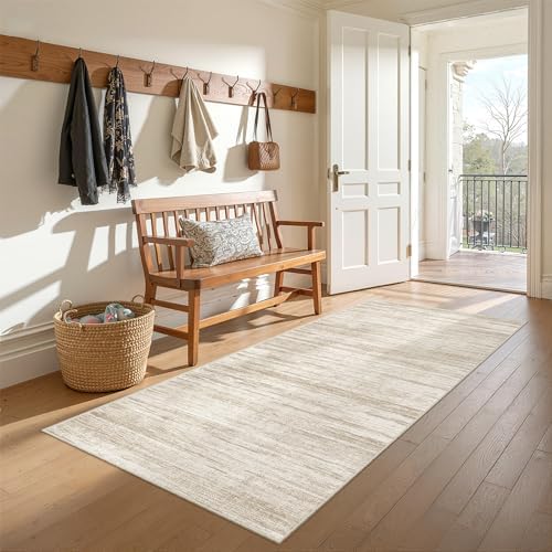 3x6 Runner Rug Non Slip,Washable Hallway Runner Rug,Brown by Restydon