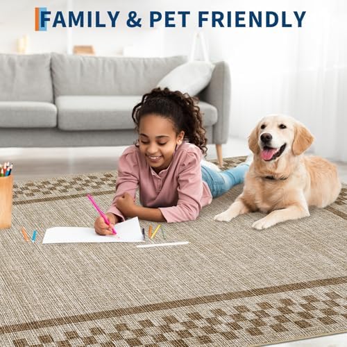 GarveeHome Washable Runner Rug 2x10 Modern Bordered Hallway Runner Rug - Image 4