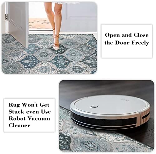 Lahome Moroccan Washable Round Rugs, Soft Vintage Round Rug 4ft Ultra-Thin - Image 4