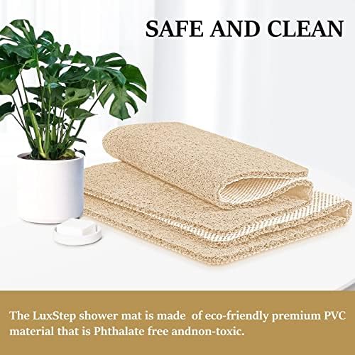 LuxStep Shower Mat Bathtub Mat Non-Slip Bath Mat with Drain, Quick Drying - Image 4