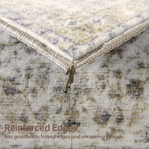 Sasttie 2x3 Area Rugs, Ultra-Soft Washable Rug for Living Room, Beige - Image 4