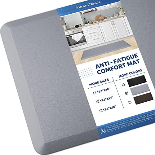 Kitchen Mat Cushioned Anti Fatigue Rug Standing and Comfort Floor Mats by KitchenClouds
