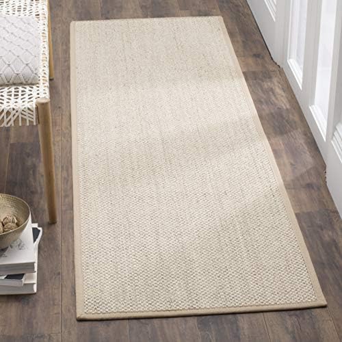 SAFAVIEH Natural Fiber Runner Rug 2'6"x6' Sisal Textured, Marble NF143B - Image 2