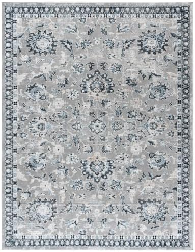 SAFAVIEH Parker Area Rug 9x12, Textured Large Grey & Navy PRK158N by Unknown