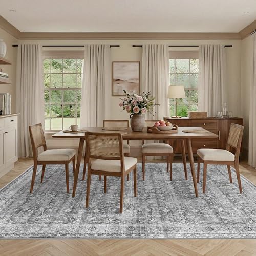 8x10 Area Rugs for Living Room Netural Washable Large Grey Rugs - Image 4