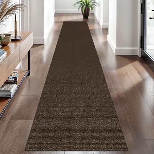 EARTHALL Washable Runner Rug, Non Slip Hallway Rug, 2x10 Ft, Brown/Coffee - Image 6