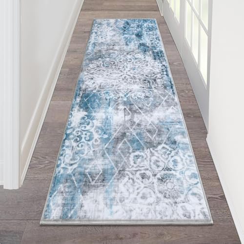 HEBE Hallway Runner Rug 2'x6', Washable Non Slip Kitchen Rug Runner by HEBE