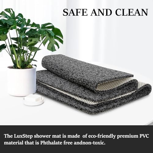LuxStep Shower Mat Bathtub Mat Non-Slip Bath Mat with Drain, Quick Drying - Image 4