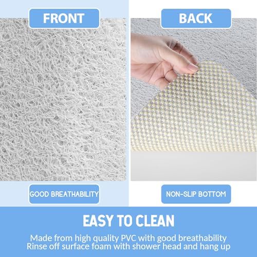 Hargiis Non-Slip Bathtub Mat, Anti Slip Shower Mat, Fast Drying Bathtub Mats, Foot Scrubber Mat, Anti Slip Mat for Tub, Floor, Bathroom, Kitchen, Home, Hotel (White 36"×24") - Image 4