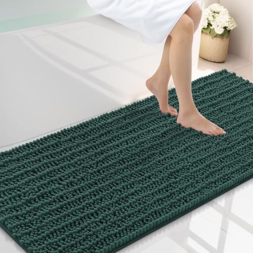 Smiry Bathroom Rugs 59X24, Extra Soft Rubber Backing Chenille Bath Mats by Smiry