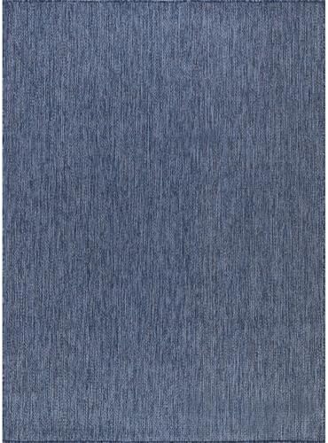 CAMILSON Outdoor Rug 9x12 Modern Area Rugs for Large Indoor and Outdoor Patios and Porches - Waterproof, Washable, Non-Shedding, Easy-to-Clean Outside Carpet (9 x 12, Solid - Navy Blue) - Image 3